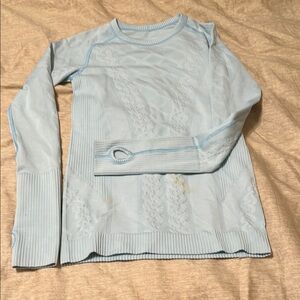Lululemon Light Blue Knit Sweater